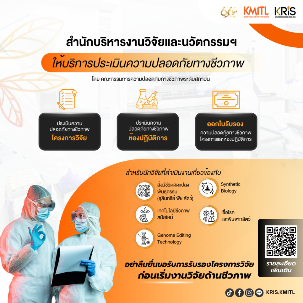 🔬 ก่อนเริ่มงานวิจัยด้านชีวภาพ อย่าลืมตรวจสอบความปลอดภัย