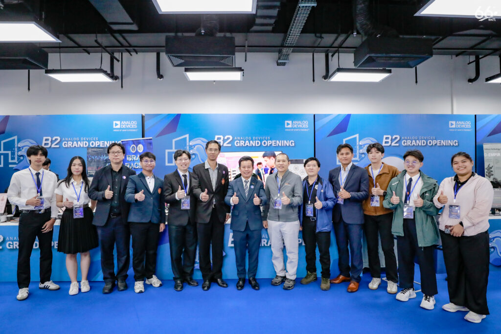 สถาบันเทคโนโลยีพระจอมเกล้าเจ้าคุณทหารลาดกระบัง (สจล.) ร่วมแสดงความยินดี และจัดแสดงผลงานด้านนวัตกรรม ภายในโอกาสพิธีเปิดอาคาร ADTH B2 ของ บริษัท อนาล็อก ดีไวเซส (ประเทศไทย) จำกัด