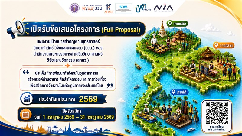 บพค. เปิดรับข้อเสนอโครงการประจำปี 2569